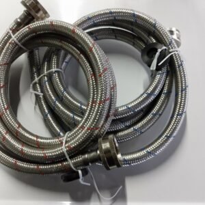 5 Ft. Stainless Steel Washing Machine Drain Hoses Hot and Cold (NEW IN PACKAGE)